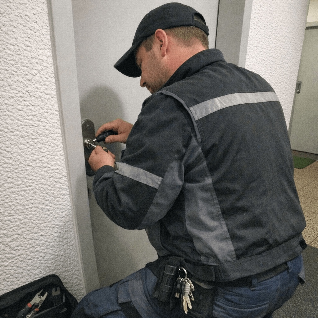 Zuverlässiger Techniker beim Schlosswechsel vor Ort